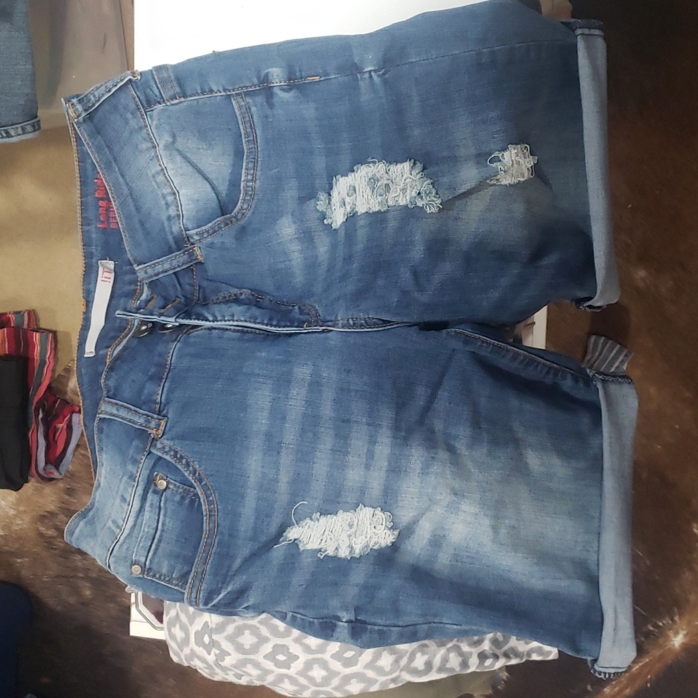 Distressed Bermuda Shorts